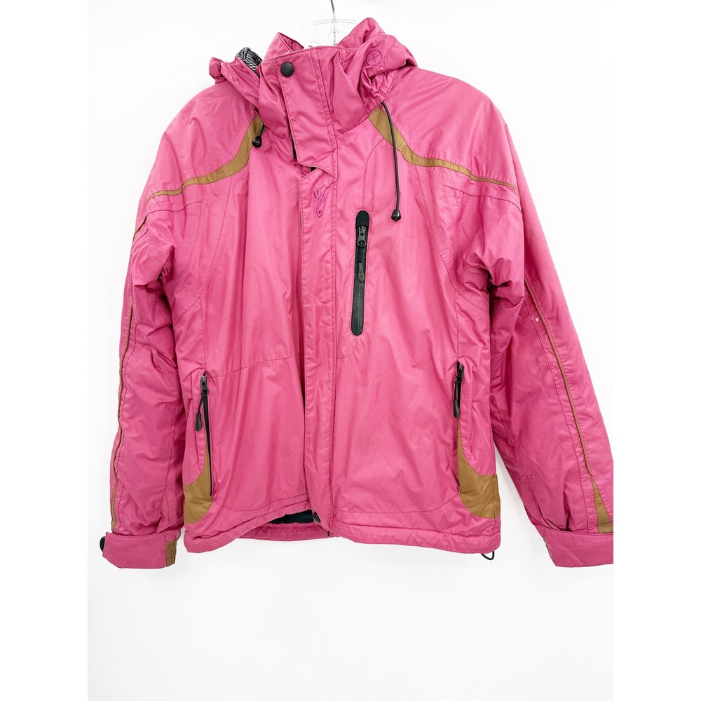 Boulder Gear Pink Ski Jacket Womens Insulated Hooded Winter Coat 2402R Small